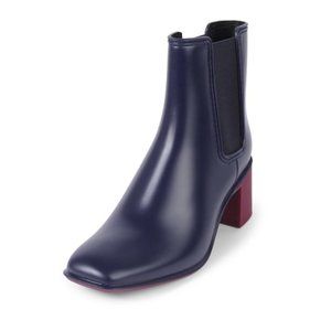 Jeffrey Campbell Rainy Day Rain Boots Navy Combo with Box